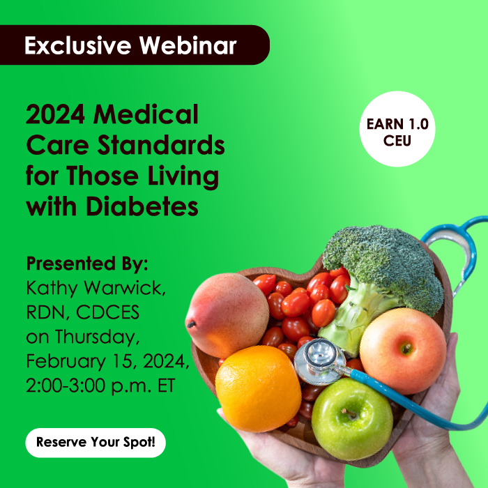 2024 Medical Care Standards for Those Living with Diabetes